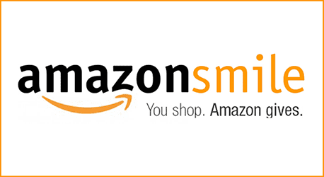 A logo of amazon smile, you shop. Amazon smiles